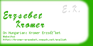 erzsebet kromer business card